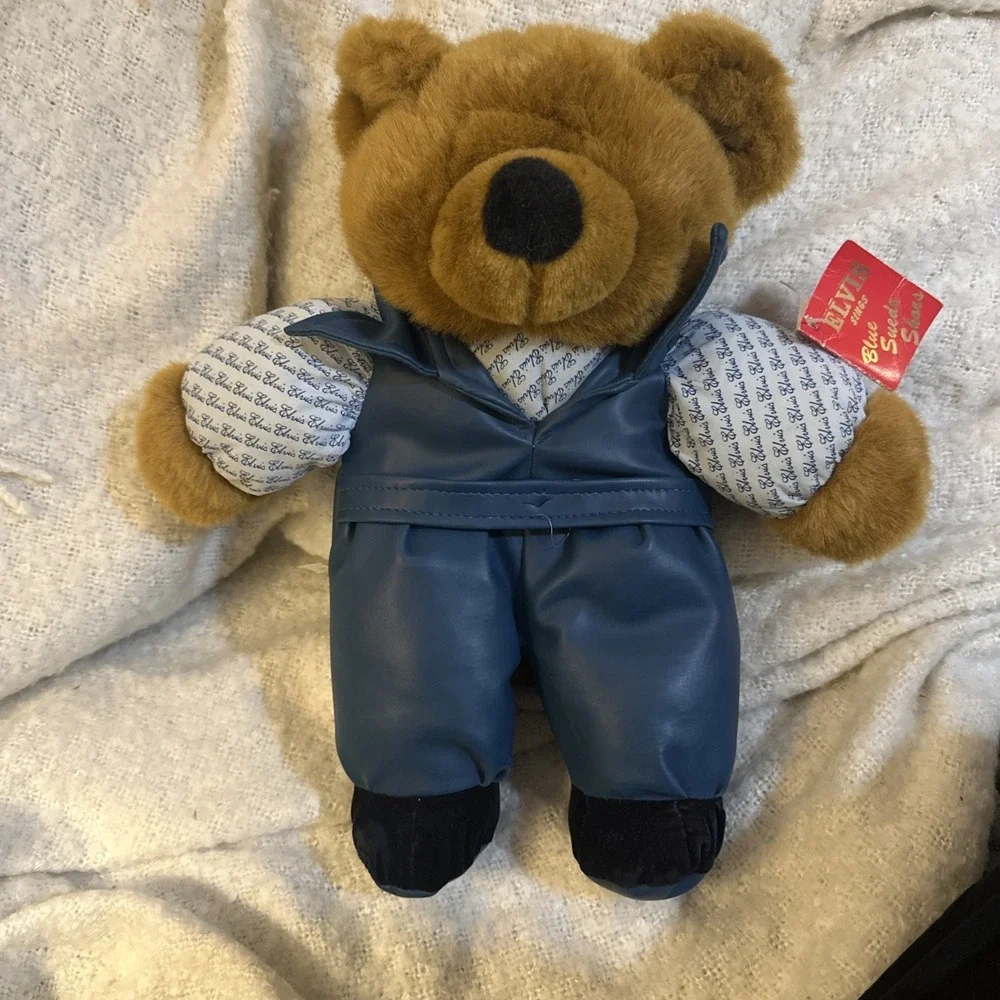 Elvis Presley Plush Blue Suede Shoes Teddy Bear Vintage 1994 RARE No Singing Box